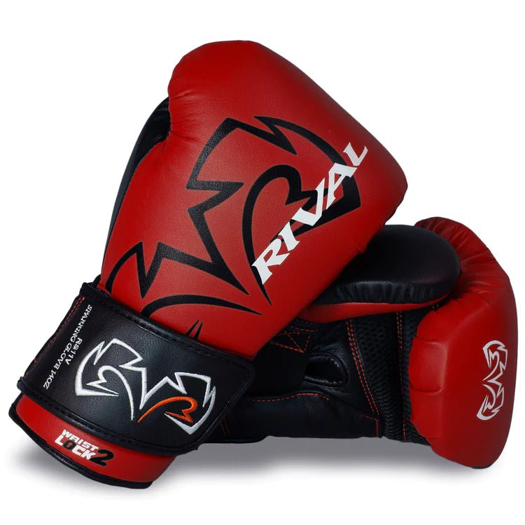 Rival RS11V red sparring gloves with layered foam padding built for performance and protection
